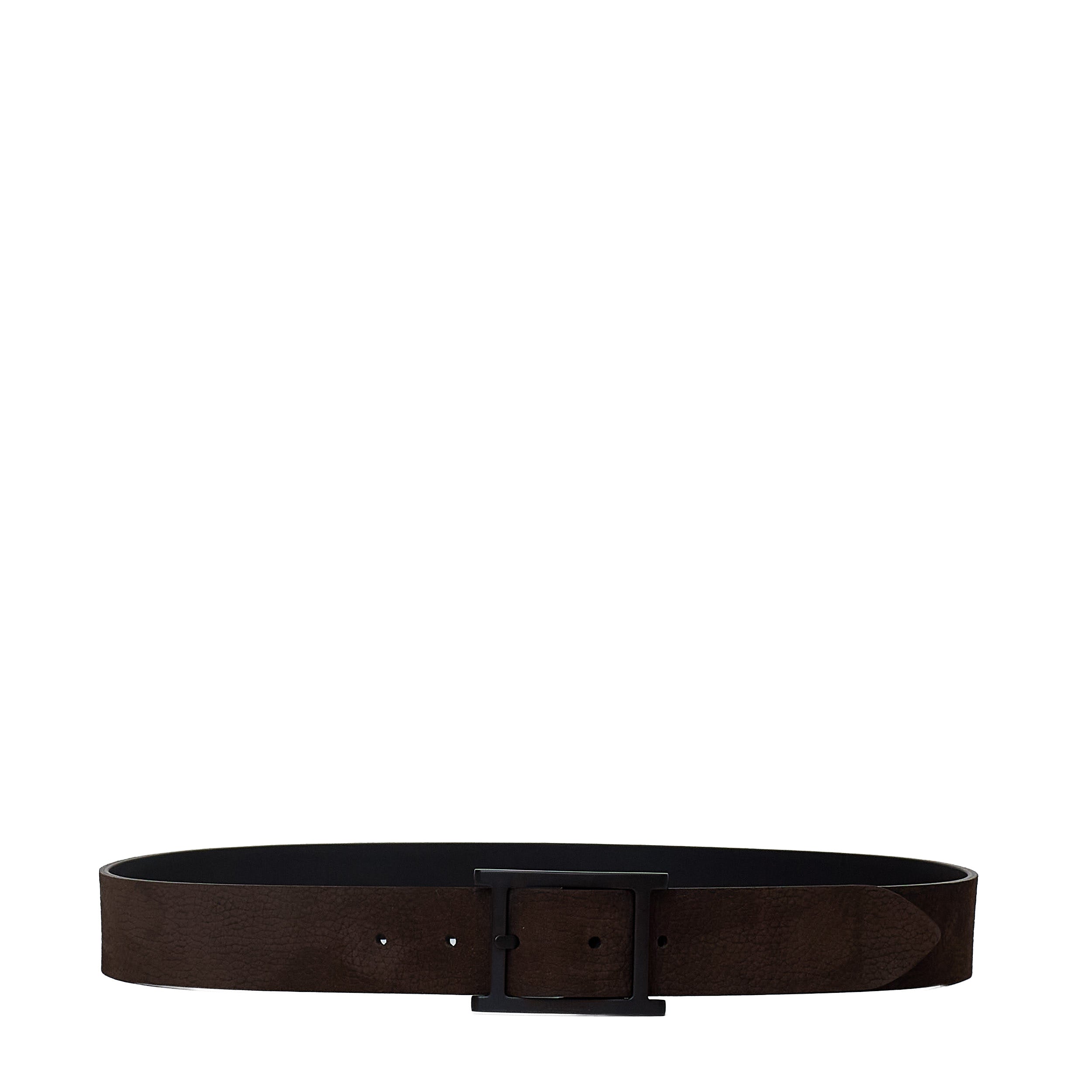 Cintura Nabucco Double C Pelle Nabuk Cuoio 3,5 Cm