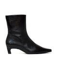 Ambar Rift Black Leather Ankle Boots
