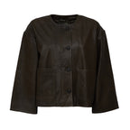 Giacca In Pelle Caliga Nappa Vegetal Wash