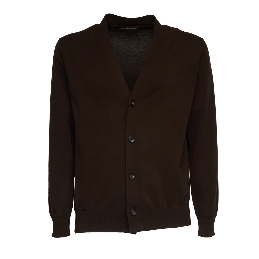 Cardigan In Crêpe Di Cotone