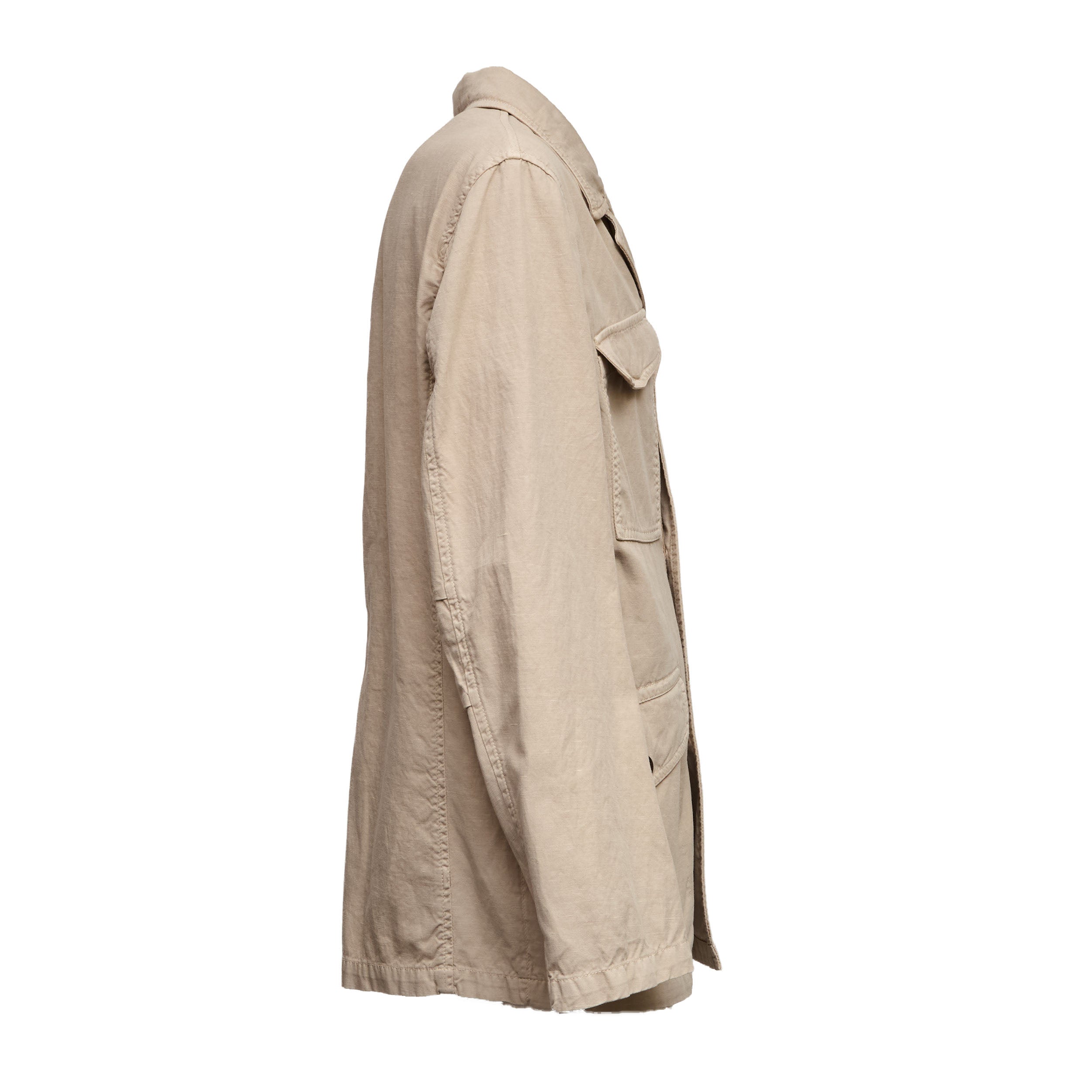 Field Jacket in Gabardine di Cotone e Lino Fay Archive