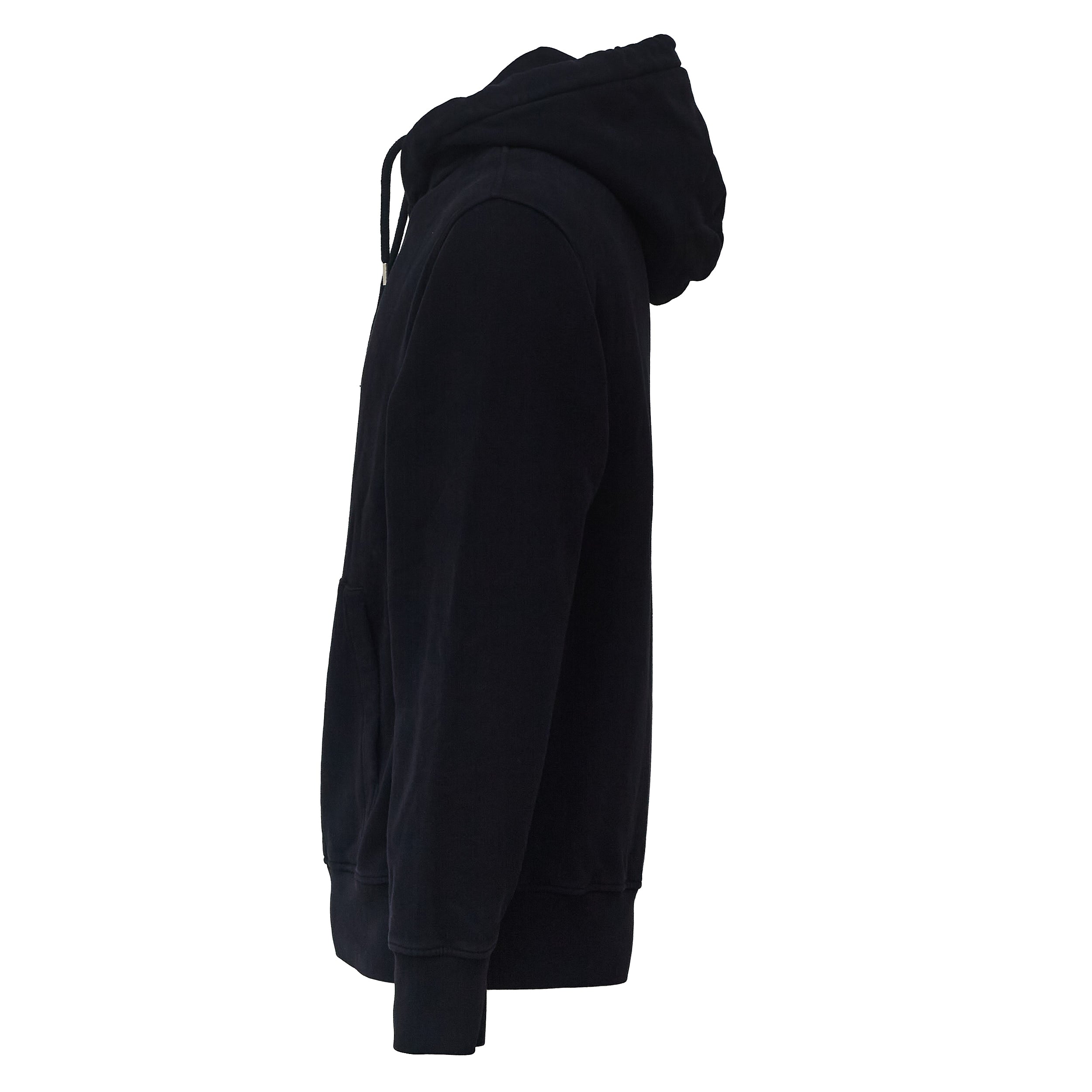 Brushed And Emerized Diagonal Fleece Hooded Logo Sweatshirt