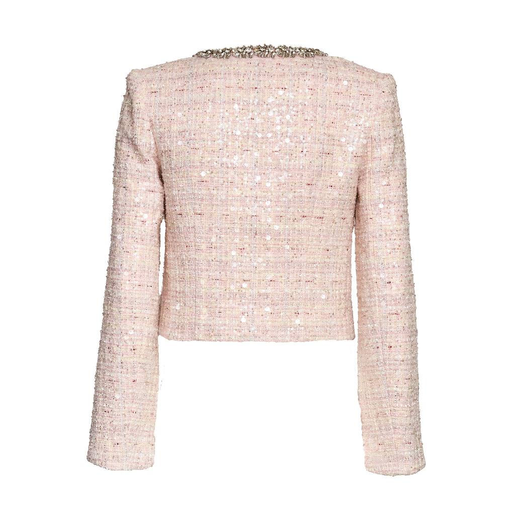 Pink Sequin Boucle Jacket