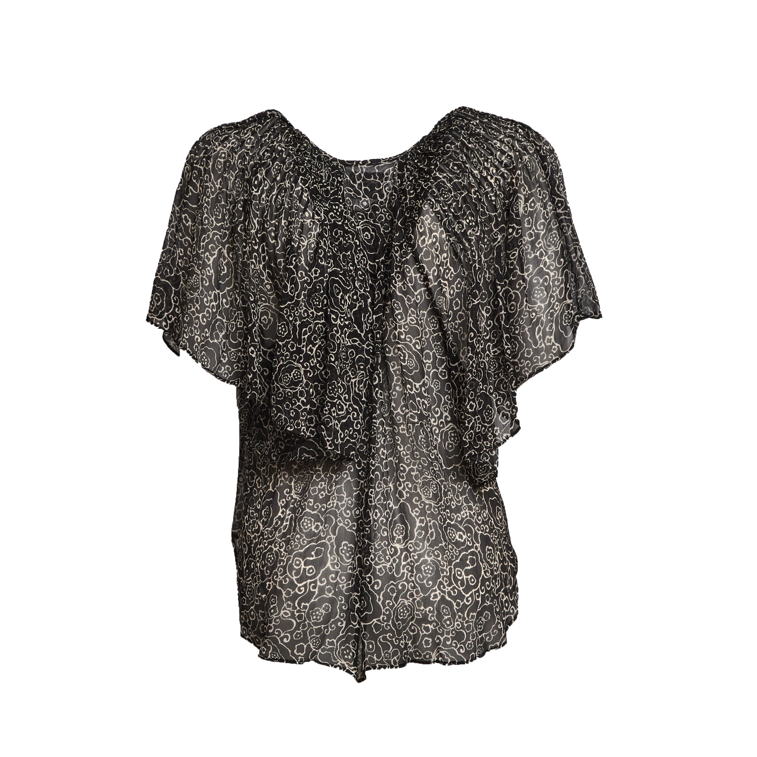 Neslya Crinkled Chiffon Top