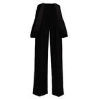 Pantaloni Kara Wide Leg In Gabardina Misto Lana