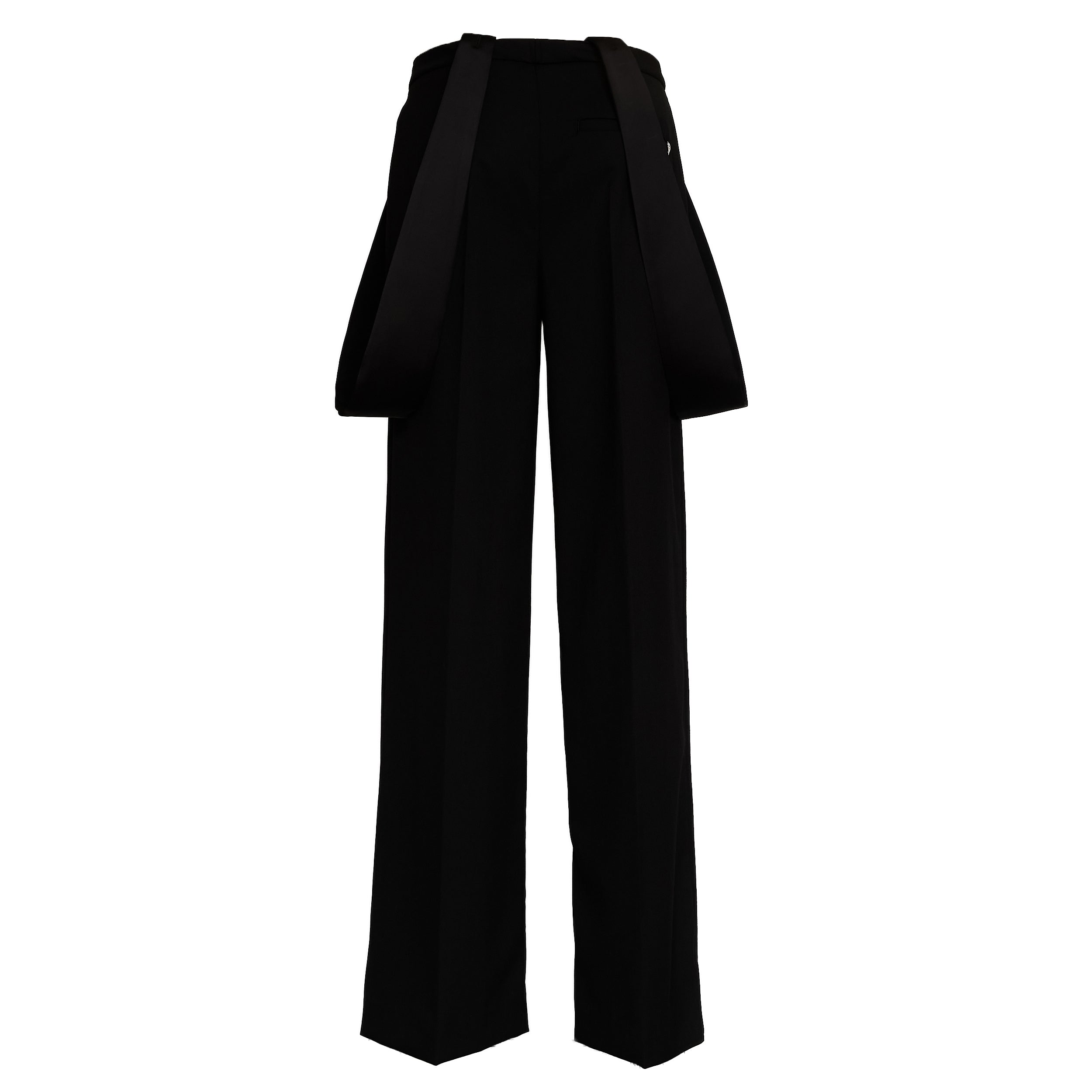 Pantaloni Kara Wide Leg In Gabardina Misto Lana