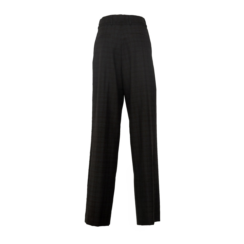 Peacha Pants Yarn Dyed Abstract Check Wool