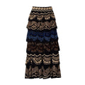 Nicole Black Ruffled Maxi Skirt