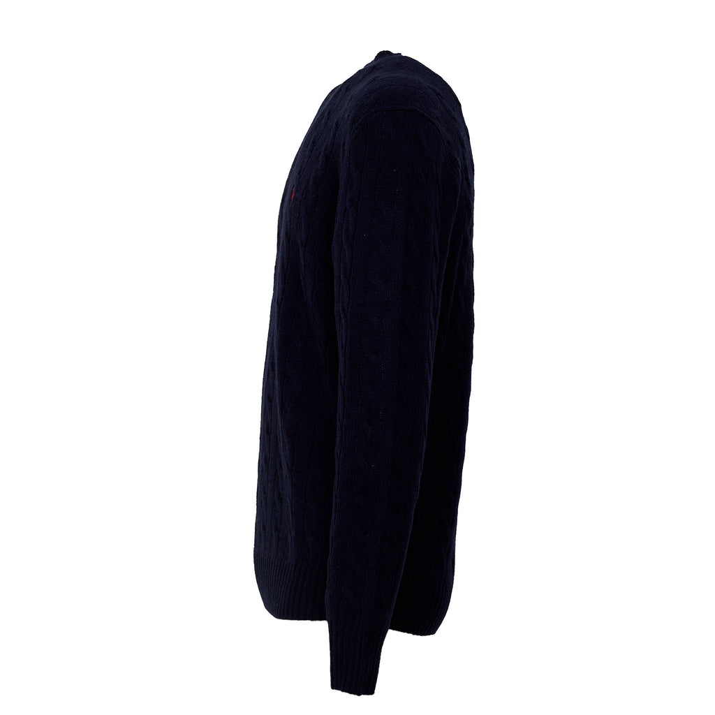 Cable-Knit Crewneck Pullover In Wool, Cashmere