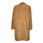 Goat Suede Leather Coat