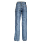 Croc Effect Straight Leg Jeans