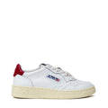 Sneakers Medalist Low In Pelle Bianca, Deep Claret