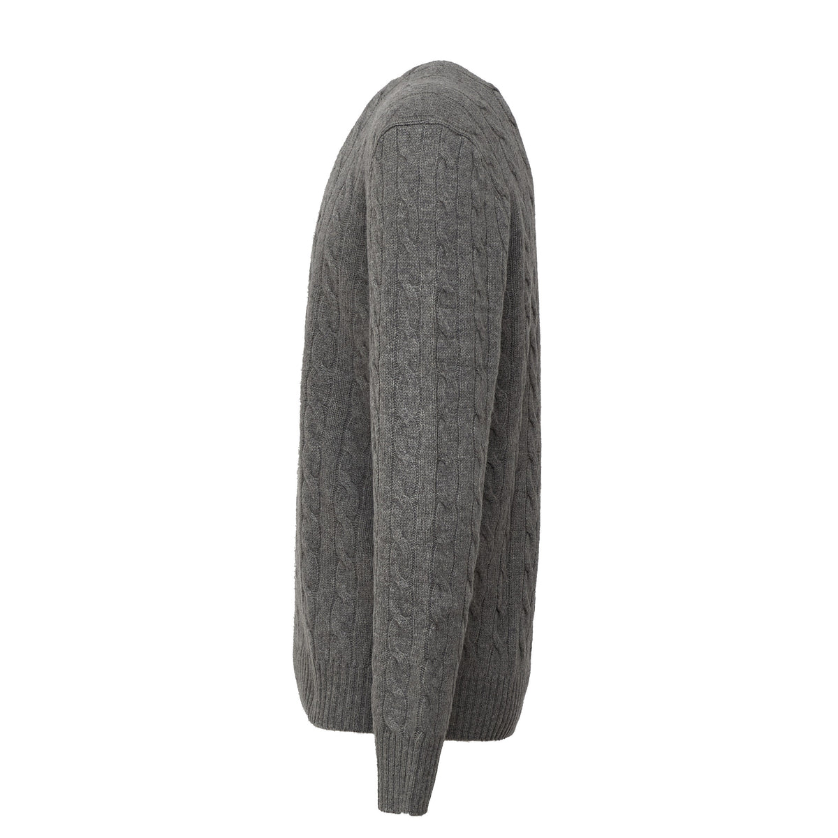 Cable-Knit Crewneck Pullover In Wool, Cashmere