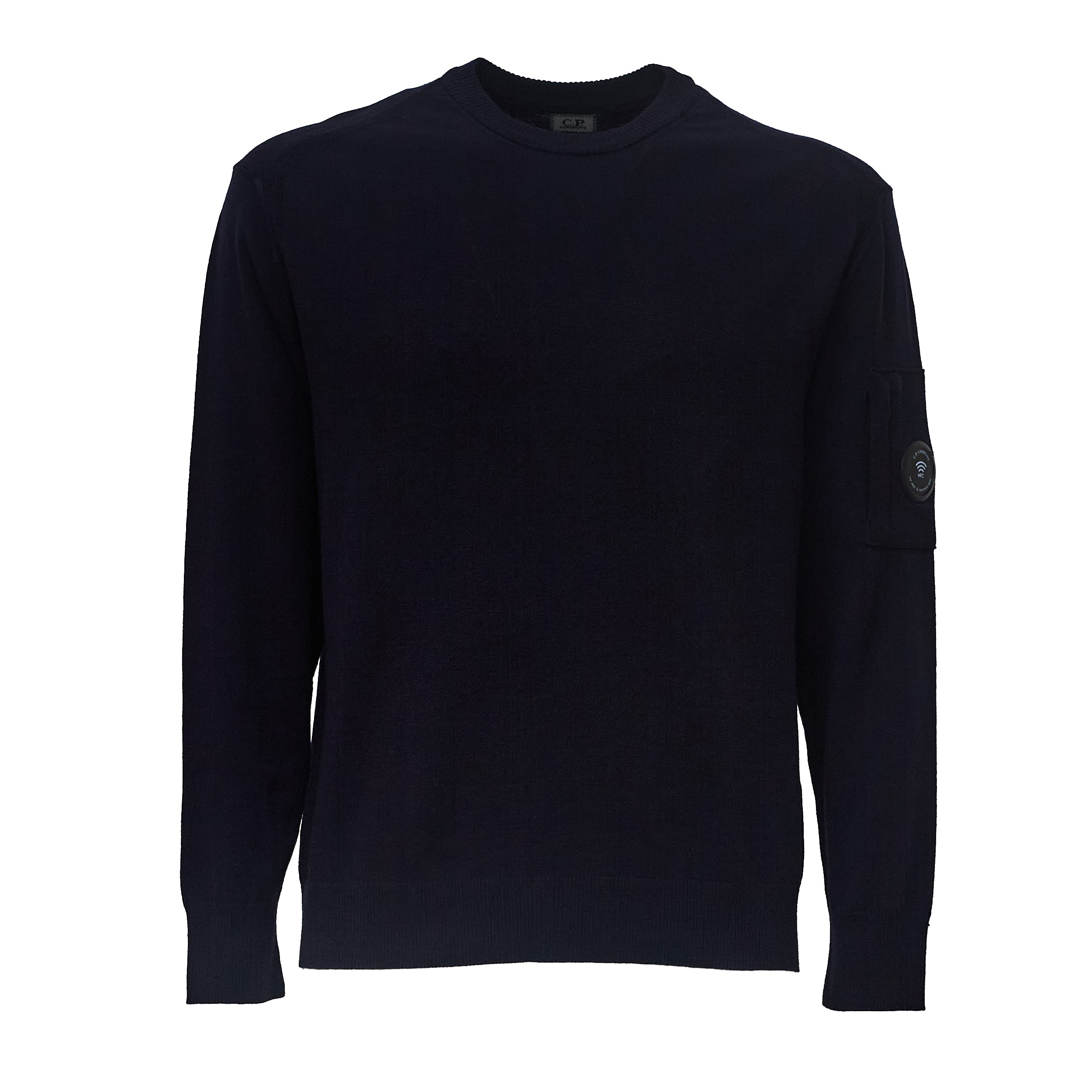 Extrafine Merino Wool Lens Crewneck Sweater