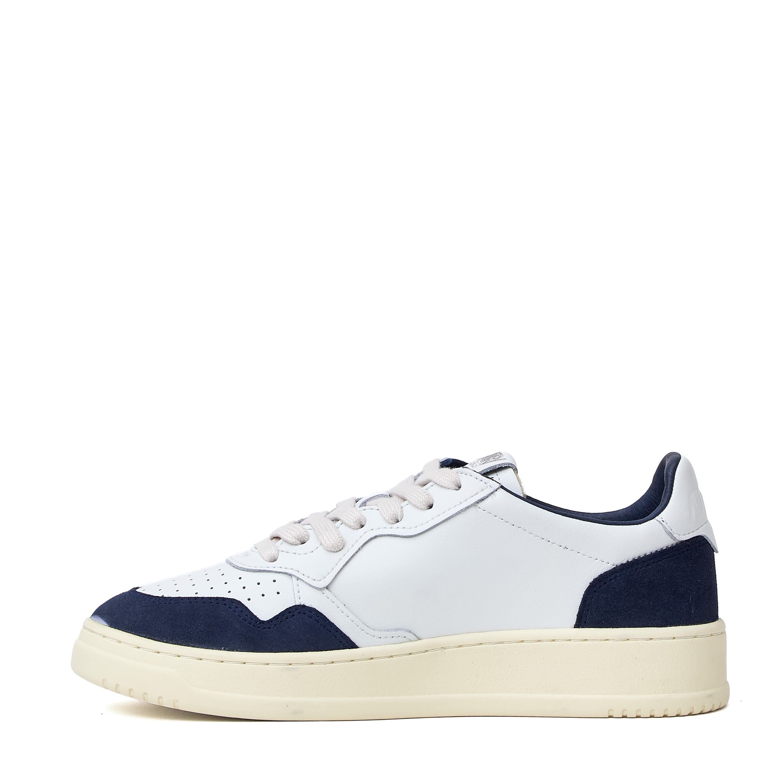 Sneakers Medalist Low In Pelle Soft Bianca, Denim