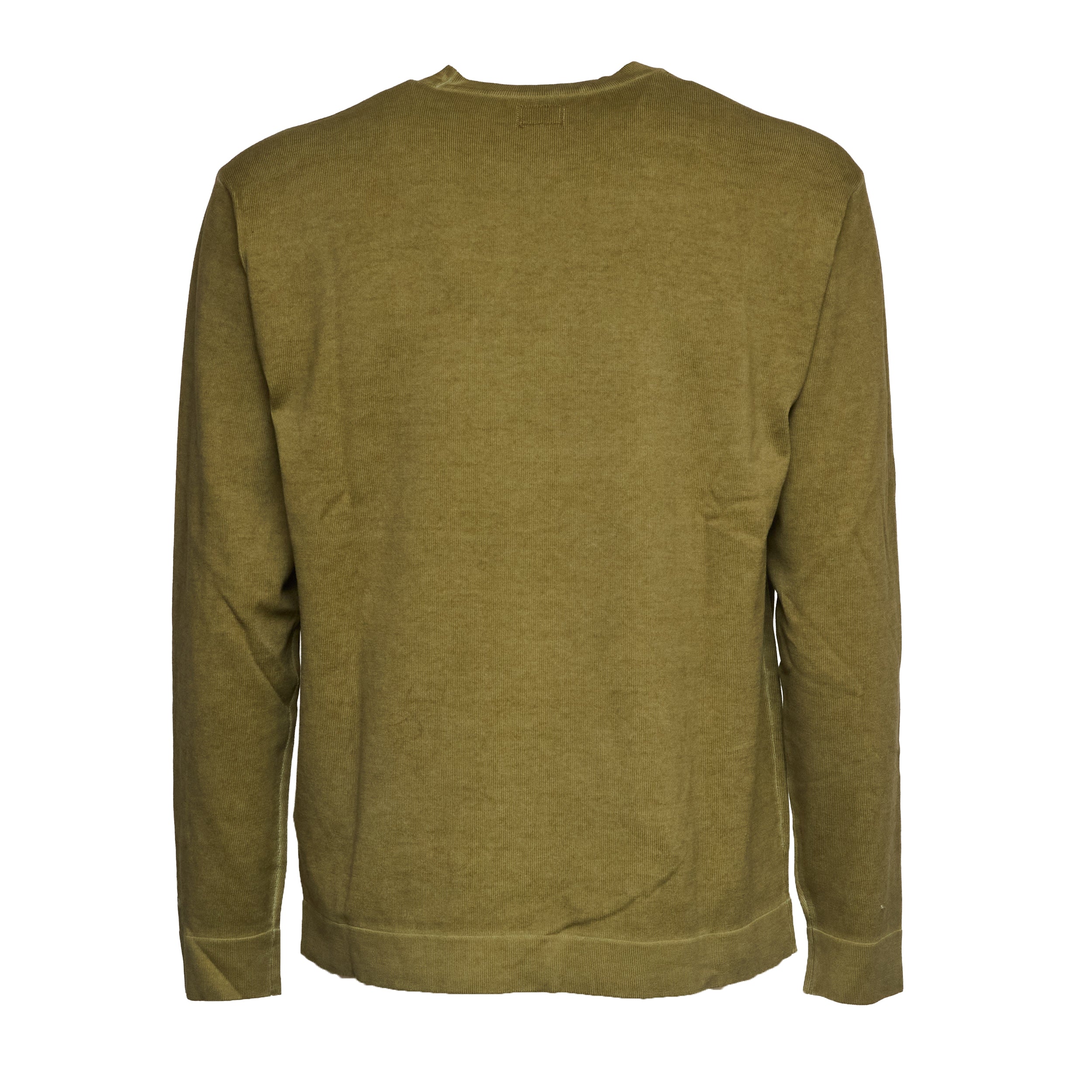 Cotton Crepe Double Crewneck Sweater