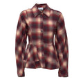 Cotton Flannel Check Peplum Shirt