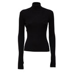 Mini Ribbed Merino Mock Neck