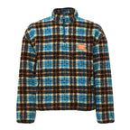 Checked Sherpa Half Zipped Jacket