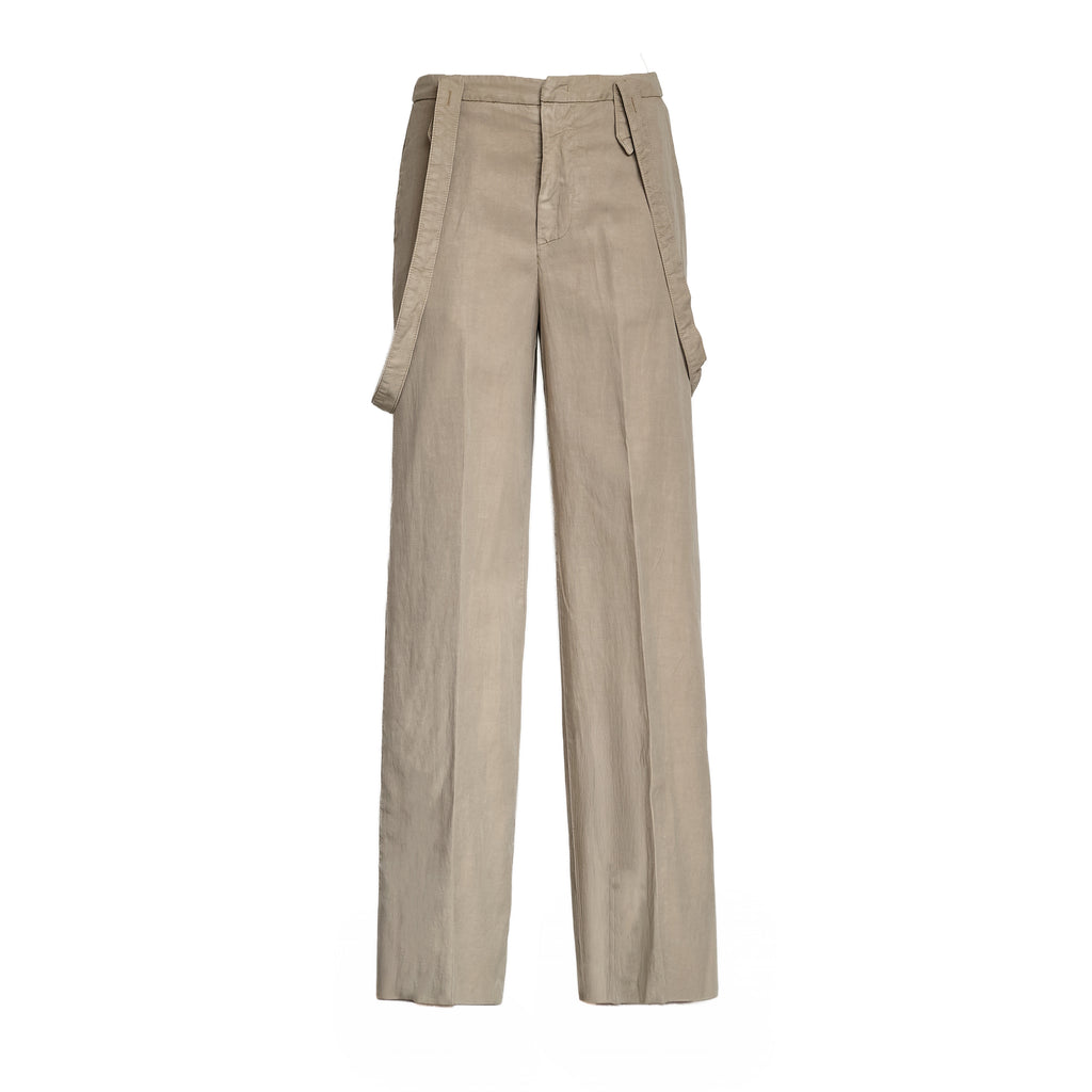 Pantaloni Tecla Wide Leg In Lino Lyocell