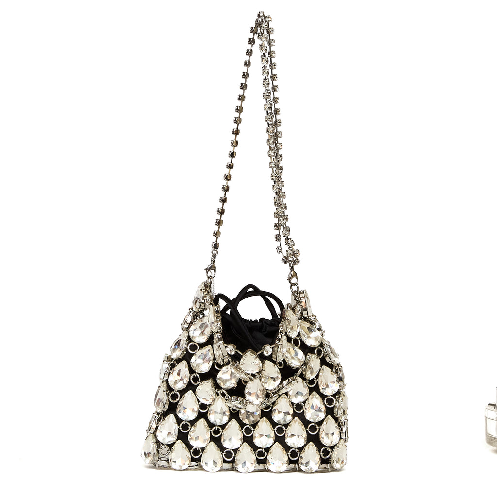 Silver Crystal Chainmail Mini Bag