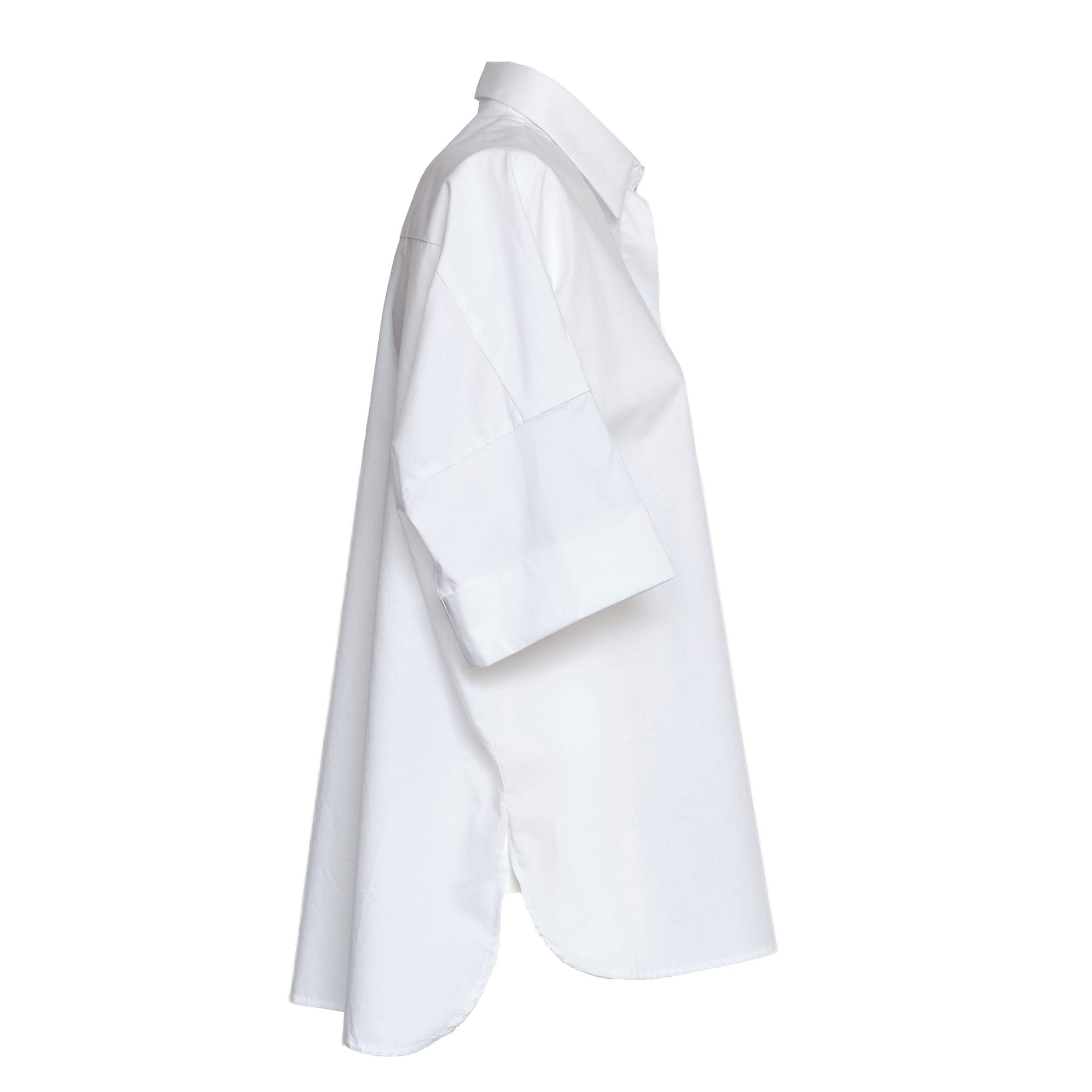 Camicia In Popeline Di Cotone Stretch