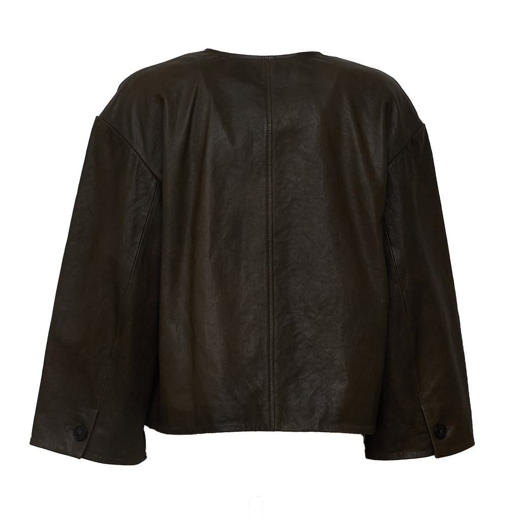 Giacca In Pelle Caliga Nappa Vegetal Wash