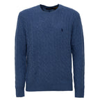 Cable-Knit Crewneck Pullover In Wool, Cashmere