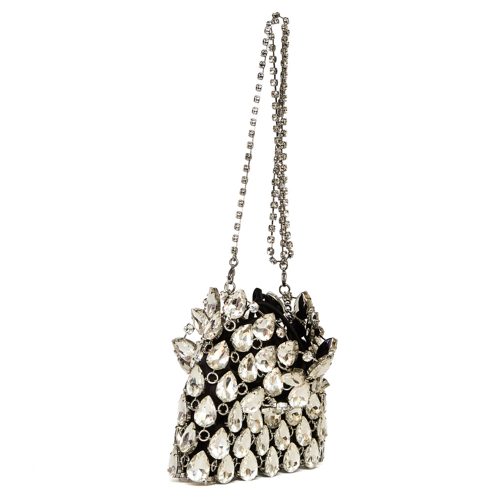 Silver Crystal Chainmail Mini Bag