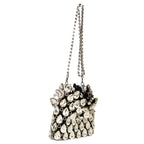 Silver Crystal Chainmail Mini Bag
