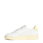 Sneakers Medalist Low In Pelle Bianca, Lemon Meringue