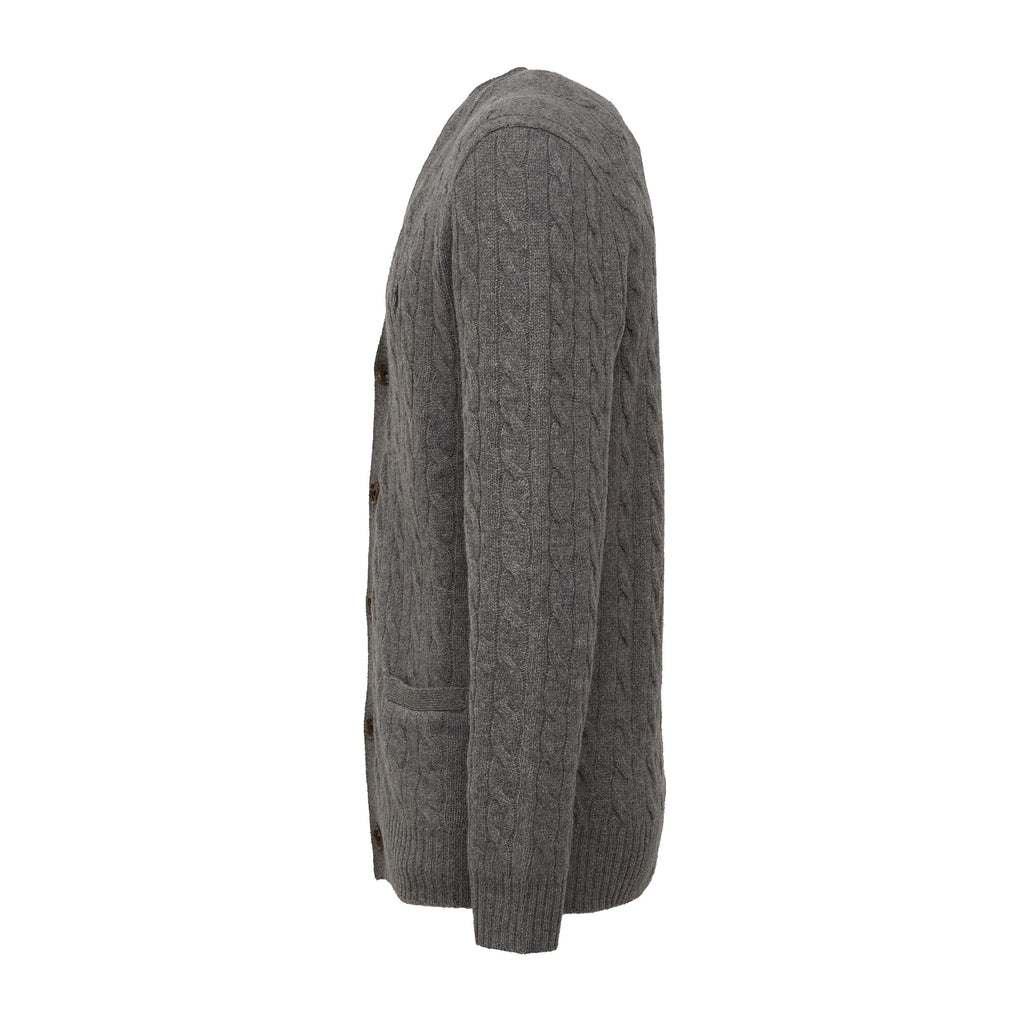 Cable-Knit Cardigan In Wool, Cashmere