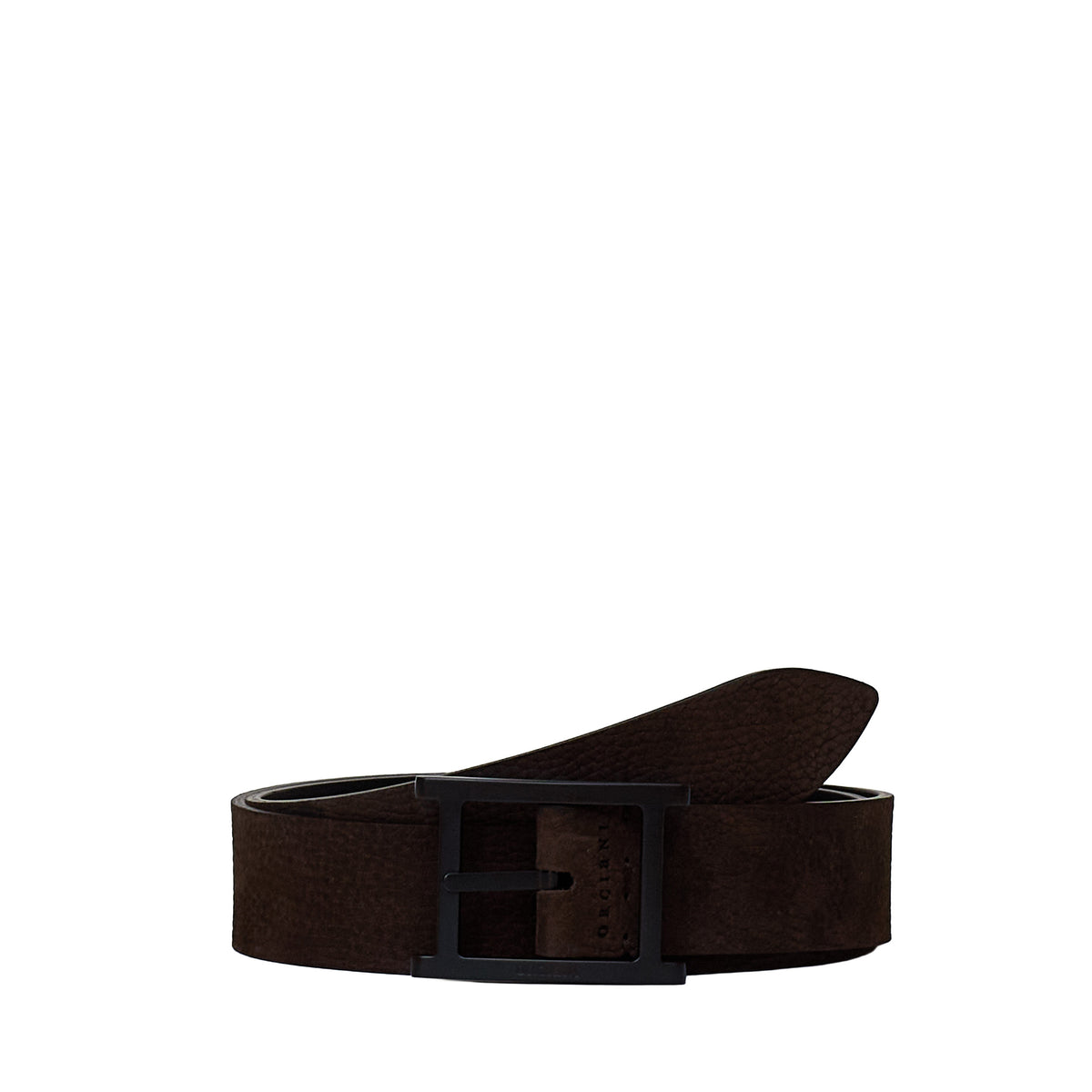 Cintura Nabucco Double C Pelle Nabuk Cuoio 3,5 Cm