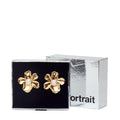 Gold Pearl Flower Earrings