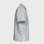 S/S Leavel Stripe Shirt Cotton, Polyester Seersucker