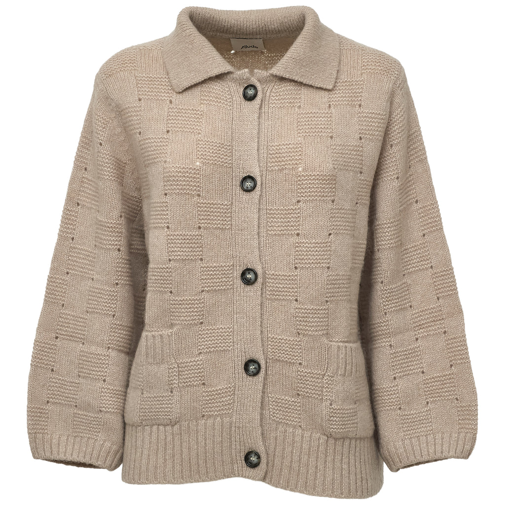 Maglia Cardigan Con Colletto