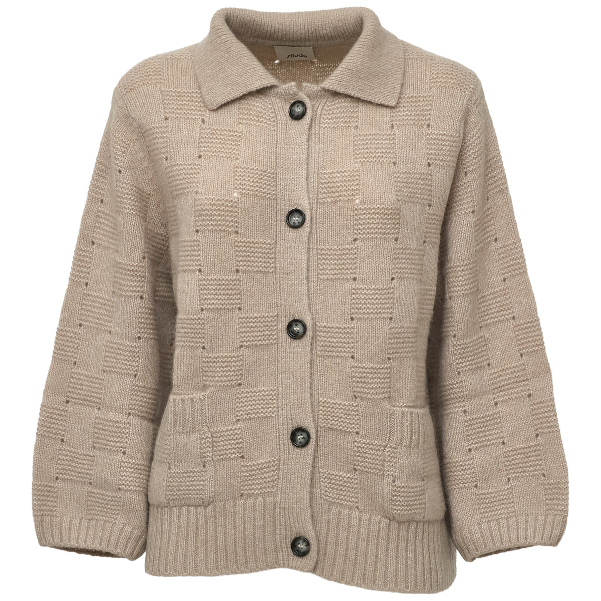 Maglia Cardigan Con Colletto