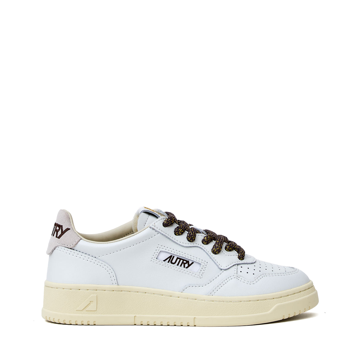 Sneakers Medalist Low In Pelle, Swool Bianco, Chocolate Chip
