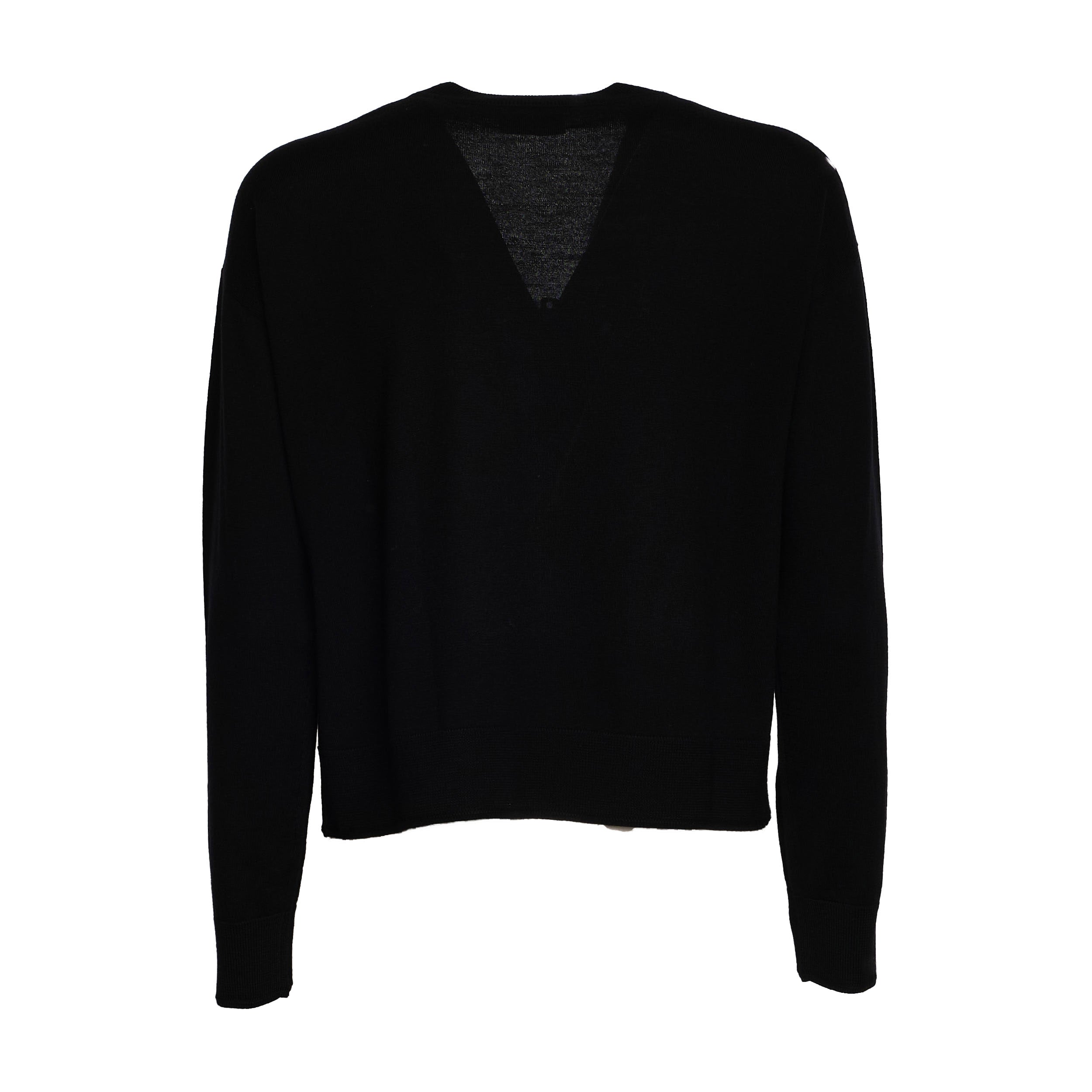 Cardigan Scollo V In Lana