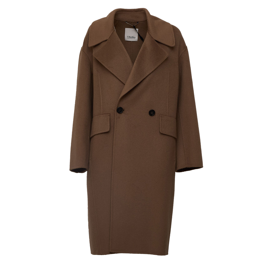 Cappotto Bruno In Lana, Cashmere Zibellinato