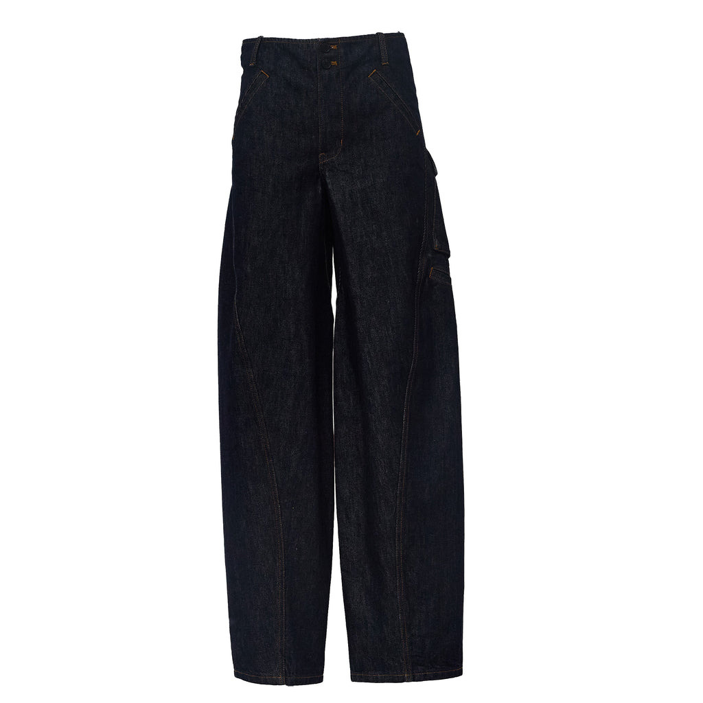 Indigo Denim Cargo Jeans