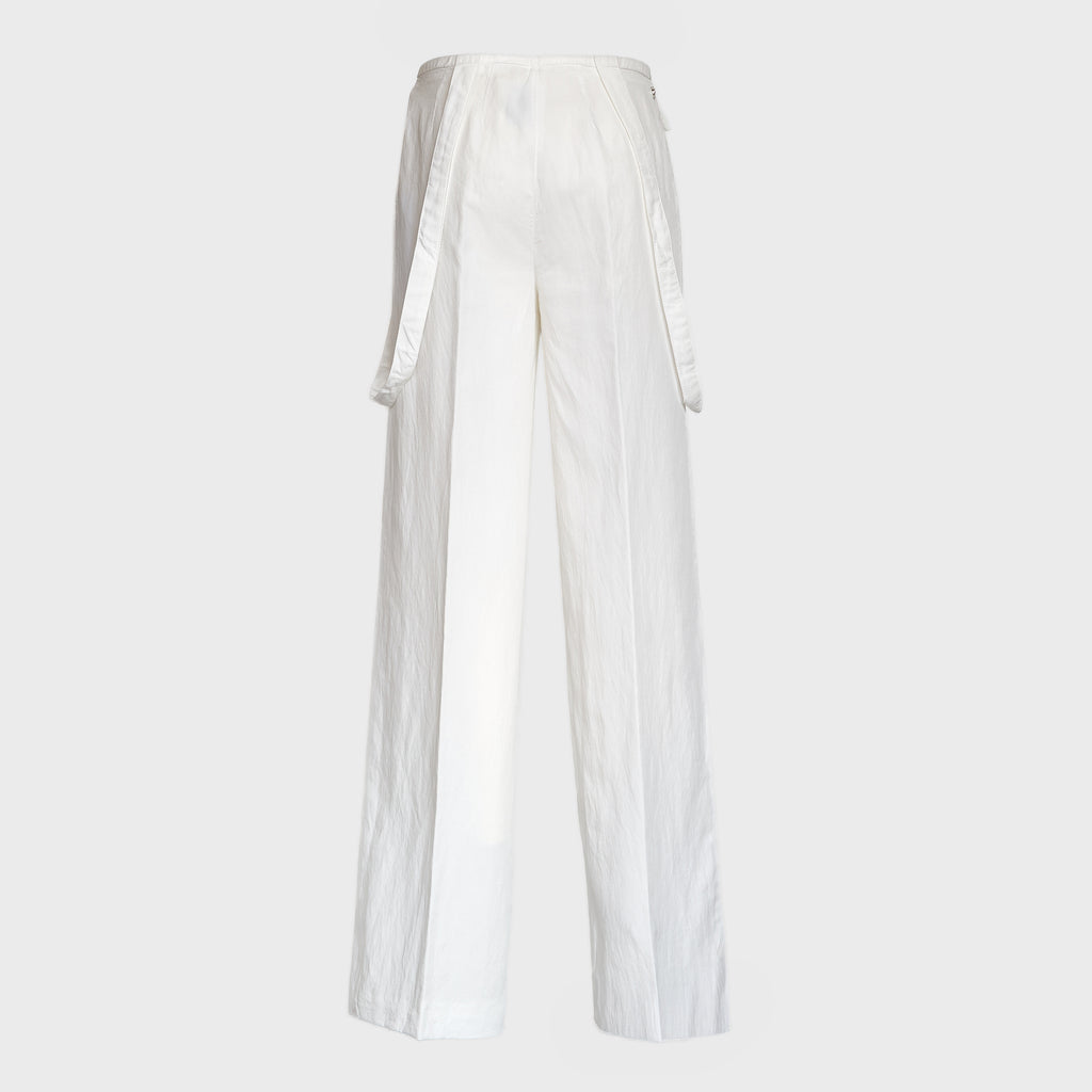 Pantaloni Tecla Wide Leg In Lino Lyocell