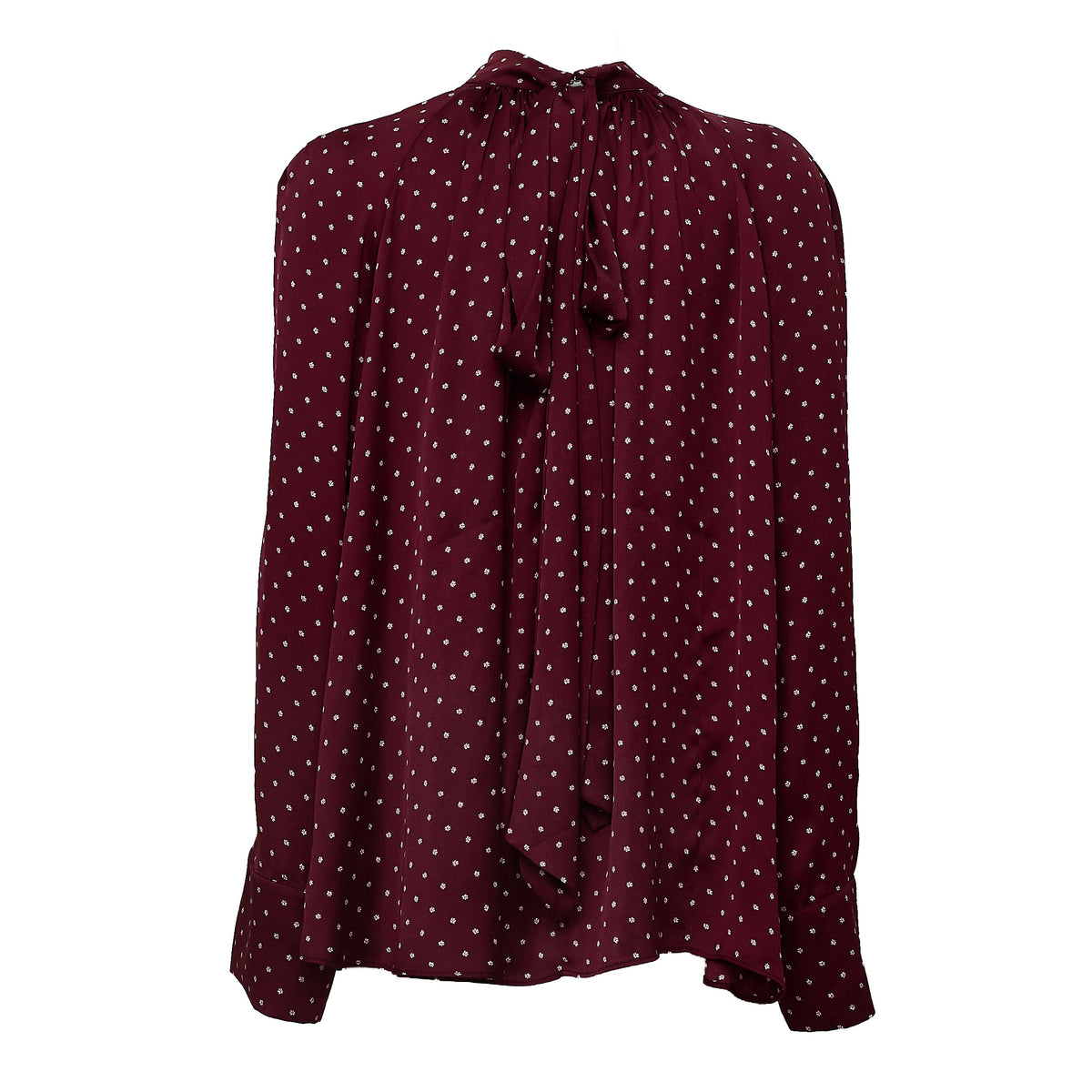 Kitty Dot Satin Bow Shirt