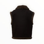 Hesketh Wax Fur Shearling Gilet With Collar
