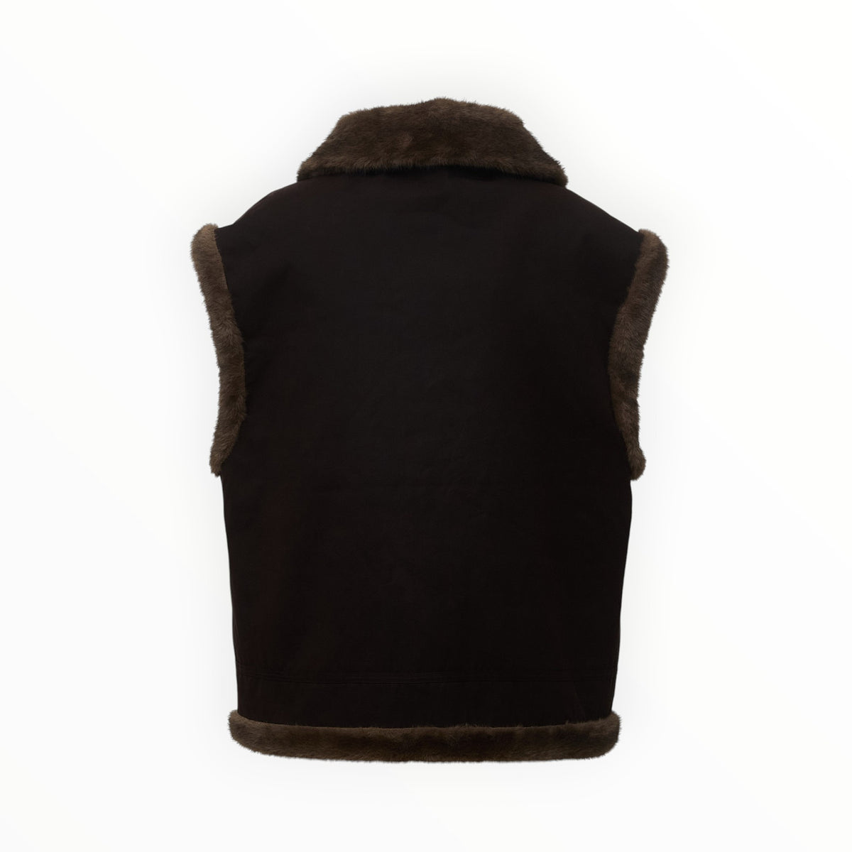 Hesketh Wax Fur Shearling Gilet With Collar