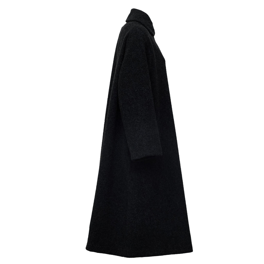Cappotto Svasato Collo Tondo