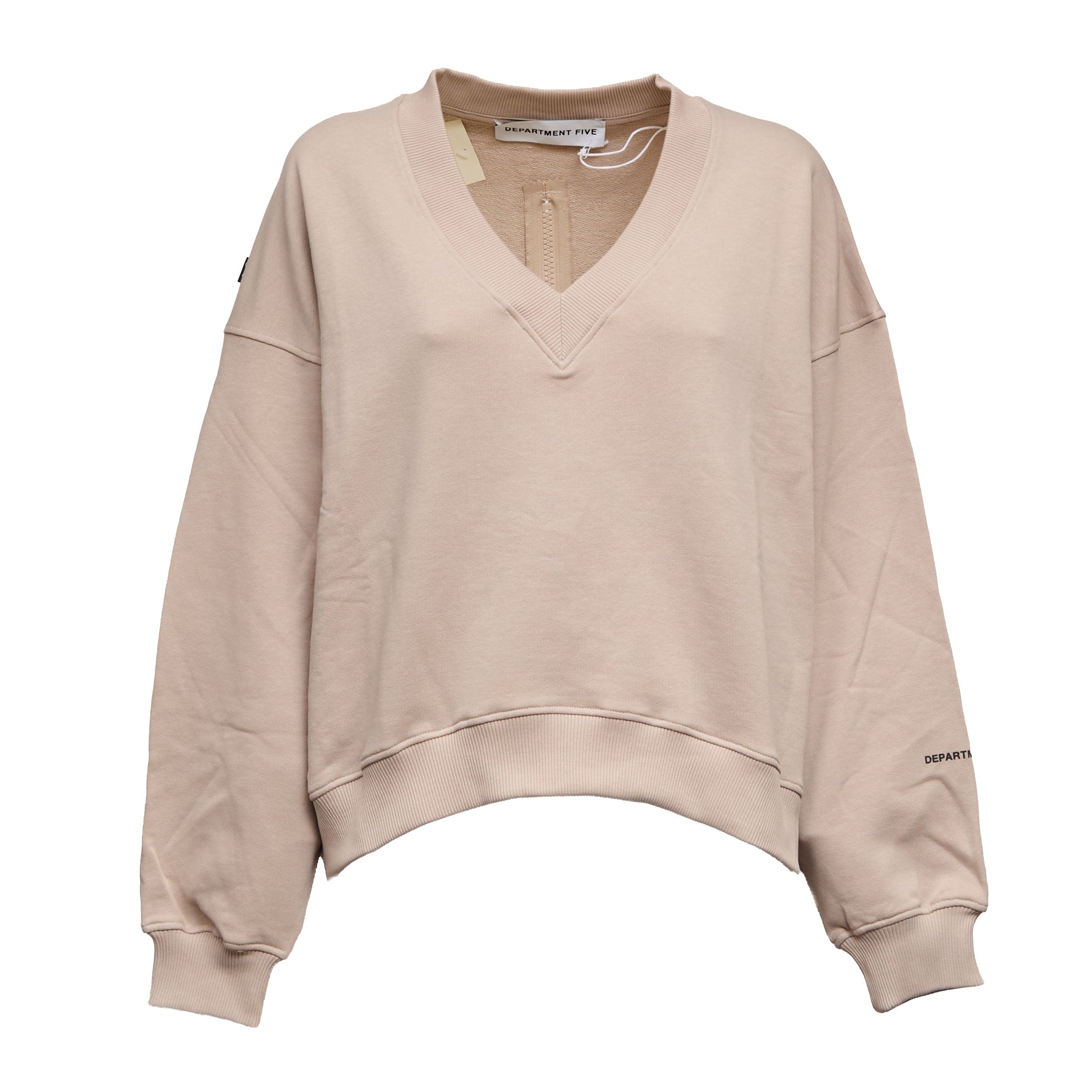 Felpa Rare Scollo V Con Zip Dietro
