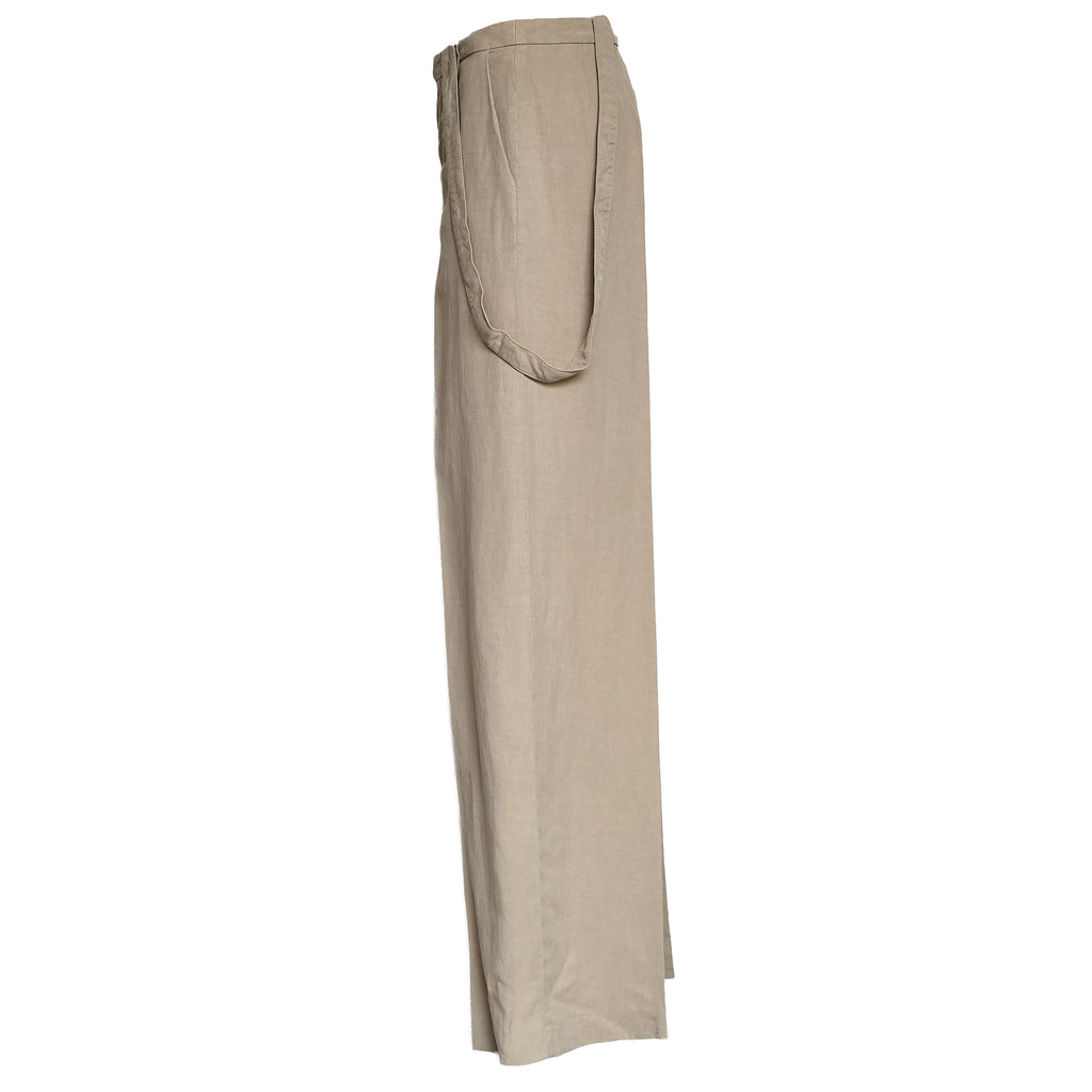 Pantaloni Tecla Wide Leg In Lino Lyocell