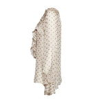 Blusa Pallina In Chiffon Poly Stampa Pois