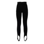 Black Knit Stirrup Leggings